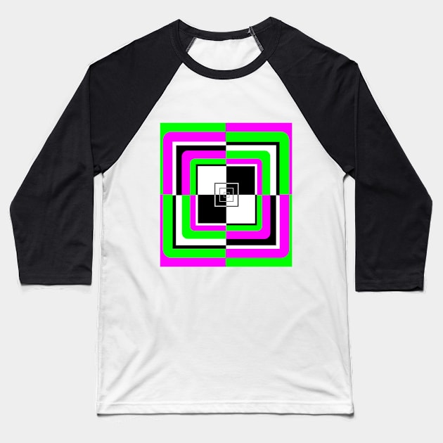 Optical trippy2 Baseball T-Shirt by SuperDudes Superstore